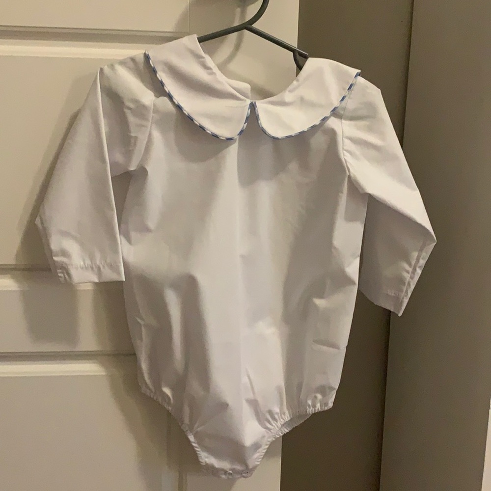 The Beaufort Bonnet Company TBBC Peter Pan Long Sleeve onesie, 18-24